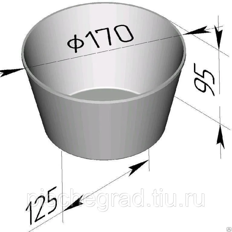 Форма для хлеба  17 А (круглая) (170 х 125 х 95 мм)