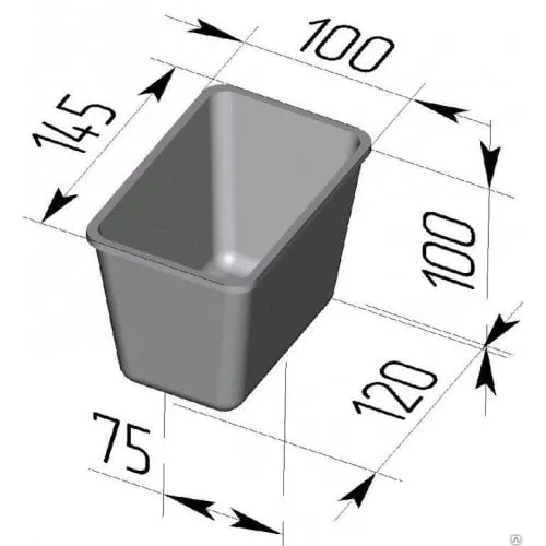 Форма для хлеба  11 (145 х 100 х 100 мм)