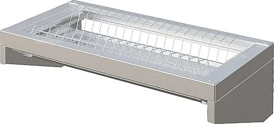 Полка ПКТ-Б- 650.320-02 (ПКТ-650-Э) 650х320х215 мм, полка - оцинк. сталь, пруток - краш. сталь, на 19 тарелок