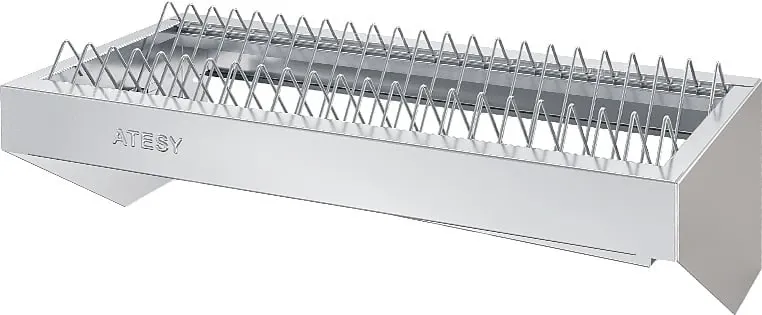Полка ПКТ-С- 600.300-02 (ПКТ-600) 600х300х290 мм, полка - AISI 430, пруток - AISI 304, на 22 тарелки