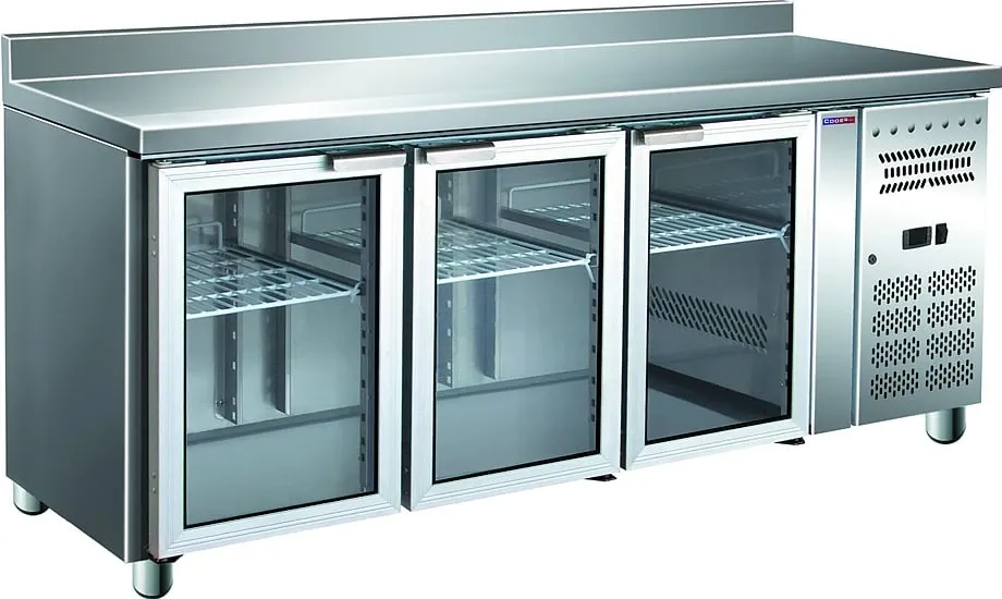 Стол с охлаждаемым шкафом COOLEQ GN3200TNG бортик стеклянная дверь
