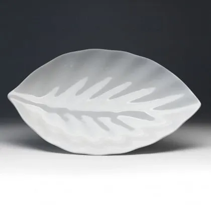 Блюдо декор. "Лист" 12 LQ-146 фк156 Фарфор Chan Wave Classic Ivory