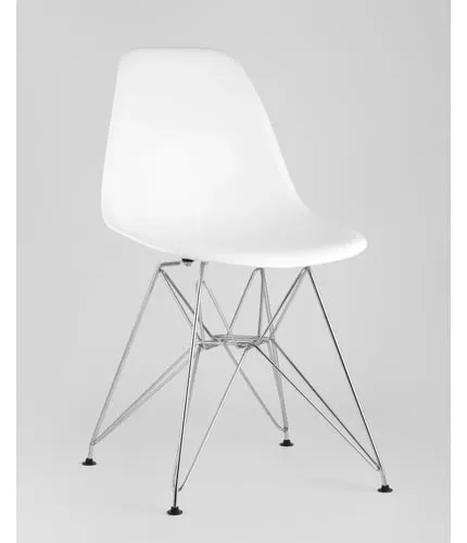 Стул EAMES белый, металлический каркас