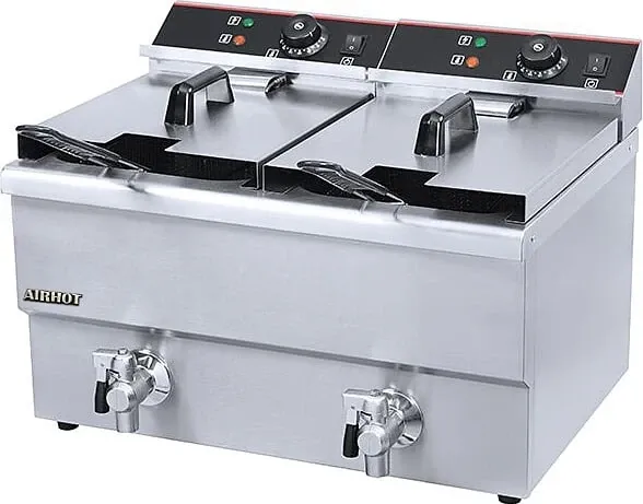 ФРИТЮРНИЦА AIRHOT EF12+12T С КРАНОМ