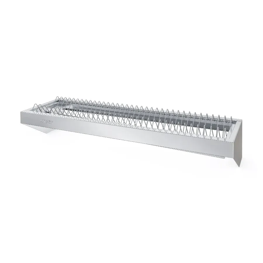 Полка ПКТ-С- 950.300-02 (ПКТ-950) 950х300х290 мм, полка - AISI 430, пруток - AISI 304, на 35 тарелок