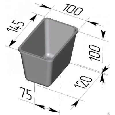 Форма для хлеба  11 (145 х 100 х 100 мм)