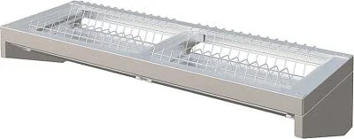 Полка ПКТ-Б- 920.320-02 (ПКТ-900-Э) 920х320х215 мм, полка - оцинк. сталь, пруток - краш. сталь, на 26 тарелок