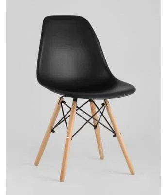 Стул EAMES, черный, деревянные ножки