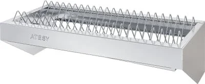 Полка ПКТ-С- 600.300-02 (ПКТ-600) 600х300х290 мм, полка - AISI 430, пруток - AISI 304, на 22 тарелки