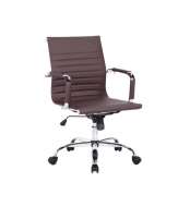 Кресло офисное TopChairs City S, коричневое