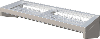 Полка ПКТ-Б- 920.320-02 (ПКТ-900-Э) 920х320х215 мм, полка - оцинк. сталь, пруток - краш. сталь, на 26 тарелок