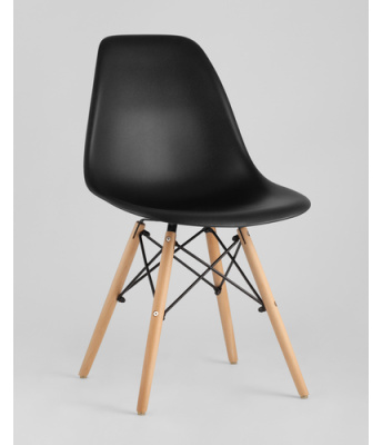 Стул EAMES, черный, деревянные ножки