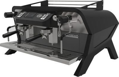 Кофемашина Sanremo F18 2 высокие гр. чёрная матовая