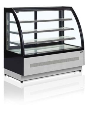 Витрина холодильная кондитерская TEFCOLD LPD1200C-P/BLACK черная/нерж