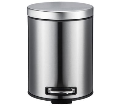 Контейнер д/мусора 8,0л круг с педалью нерж с доводчиком 230*230*330мм