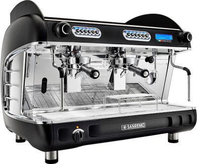 Кофемашина Sanremo Verona SED+AM (автомат) 2 высокие гр. экономайзер, чёрная