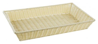 КОРЗИНКА 52,5х32,5х8см прямоугольная пласт.бежевая [Beige 3065] кт262