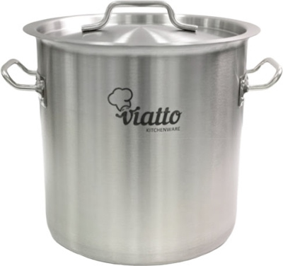 Кастрюля нерж с тройным дном 250х250 объём 12 л 101302, ( Viatto )