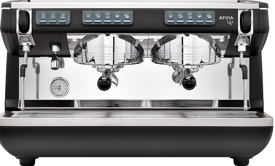 КОФЕМАШИНА РОЖКОВАЯ NUOVA SIMONELLI APPIA LIFE 2 GR V 220V ВЫС.ГР. АВТОМАТ ЧЕРНАЯ