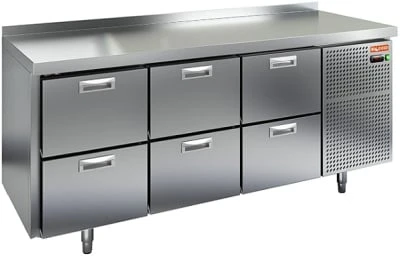 GN 222/TN стол охл.(-2+10), 3секц.,6 ящиков, 1835х700х850мм, HICOLD RUS