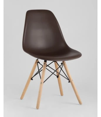 Стул EAMES, коричневый, деревянные ножки