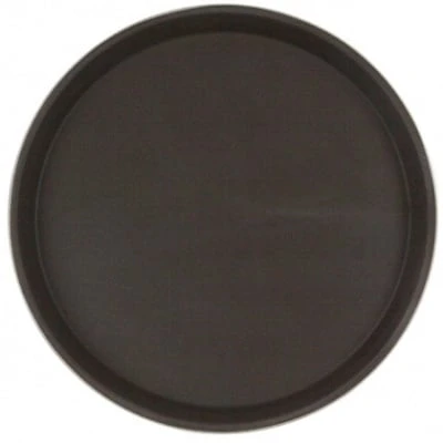 Поднос прорезин.кругл.11'' 27см корич.[1100CТ Brown] кт01