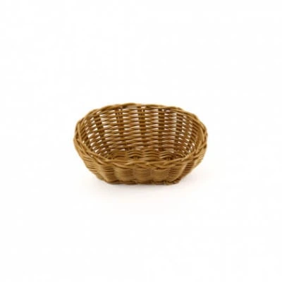 КОРЗИНКА 17х12х6,5см овальная пласт.коричневая [Brown 4216, KT4044] кт1902