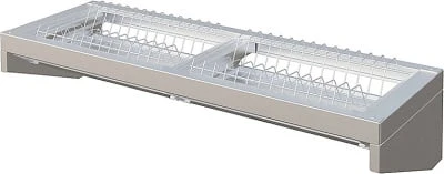 Полка ПКТ-Б- 920.320-02 (ПКТ-900-Э) 920х320х215 мм, полка - оцинк. сталь, пруток - краш. сталь, на 26 тарелок