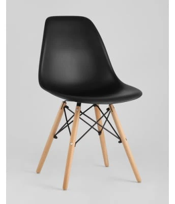 Стул EAMES, черный, деревянные ножки