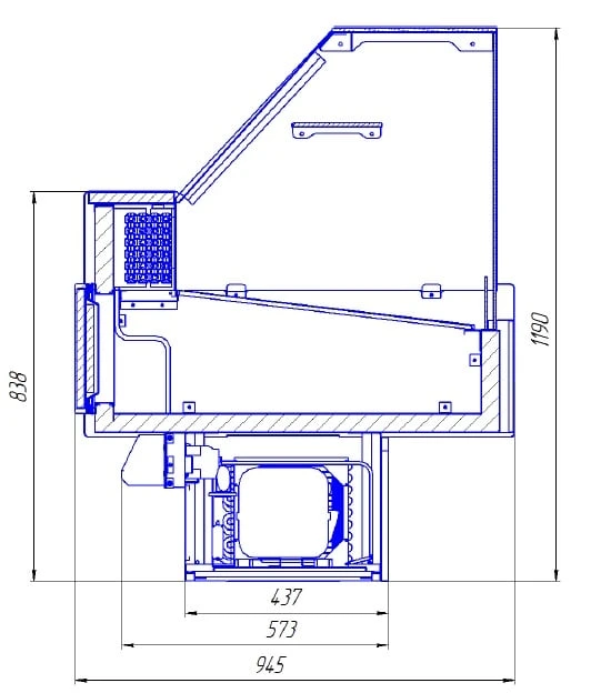 Витрина холодильная ТАИР Cube ВХН-1.8