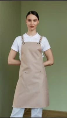 Фартук ОКСФОРД БЕЖ без кожи