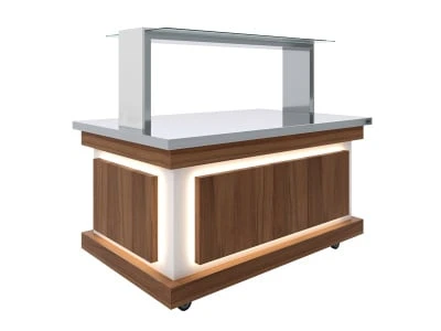 Салат-бар нейтральный Luxstahl СБН-1500 Premium (нерж.)