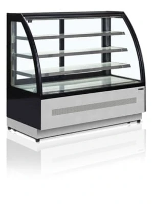 Витрина холодильная кондитерская TEFCOLD LPD1200C-P/BLACK черная/нерж