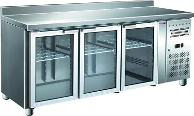 Стол с охлаждаемым шкафом COOLEQ GN3200TNG бортик стеклянная дверь