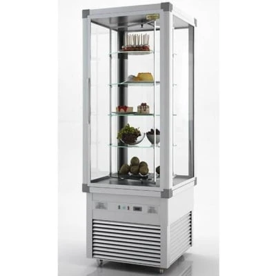 Витрина ВВ-500-ВК4 ПУ Эмма RAL 1015 /+2-8/ с вращающейся экспозицией в обрешетке, шт
