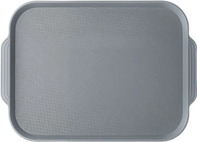 ПОДНОС СТОЛОВЫЙ 450х355 с ручками серый, ПС [15425, 1730,107]