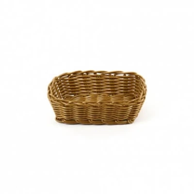 КОРЗИНКА 18х12х5,5см прямоугольная пласт.коричневая [Brown 3527, KT3052] кт1910