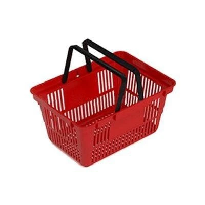 Корзина покупат. пластиковая с двумя ручками 20л (410045 красный)
