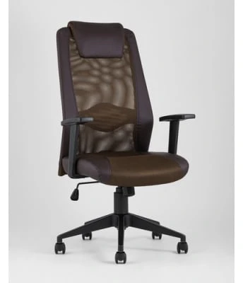 Кресло офисное TopChairs Studio, коричневое