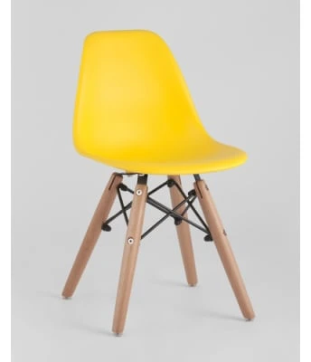 Стул EAMES SMALL, желтый, дер. ножки