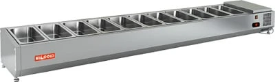 Витрина для ингредиентов VRTO 2280 1/3 витрина охл. настольная, открытая, 2280х385х248 мм, HICOLD RUS