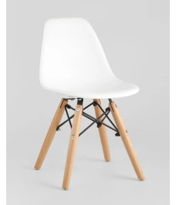 Стул EAMES SMALL, белый, дер. ножки