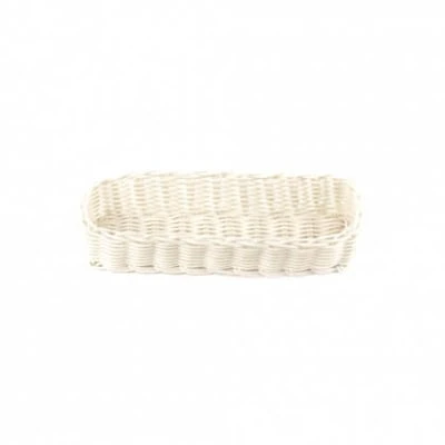 КОРЗИНКА 27х9х5,5см прямоугольная пласт.белая [White 3531, KT3049] кт251