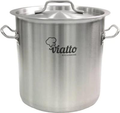 Кастрюля нерж с тройным дном 250х250 объём 12 л 101302, ( Viatto )