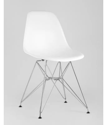 Стул EAMES белый, металлический каркас