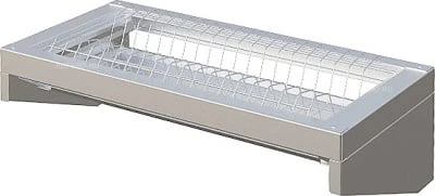 Полка ПКТ-Б- 650.320-02 (ПКТ-650-Э) 650х320х215 мм, полка - оцинк. сталь, пруток - краш. сталь, на 19 тарелок