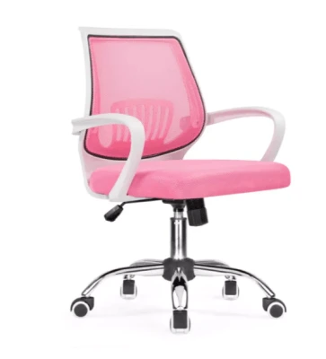Кресло офисное ERGOPLUS/807 white plastic + pink