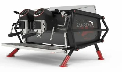 Кофемашина Sanremo Cafe Racer Naked 2 гр. черно-красная