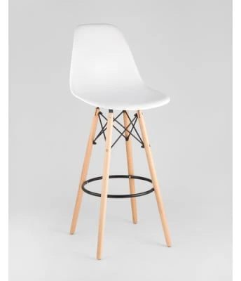 Стул EAMES барный белый. Сидение.
+
Стул EAMES барный. Каркас деревянный.