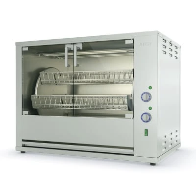 Гриль  для кур  Командор-6Э-Т (карусельный) 860х580х655 мм, 8,0 кВт, 220 В, +50...+250°С, встроенный таймер: 15-120 мин, 6 садков, вместимость: 18 кур